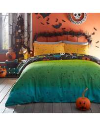 Kids Scary Pumpkins Duvet Set Black Black - Bedlam - Size: DOUBLE - thumbnail 3