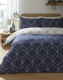Oberon Duvet Cover Set Navy - JD Williams - Size: DOUBLE - thumbnail 1