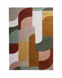 Retro Deco Woollen Rug TAN - Origins - Size: 200X290 - thumbnail 3