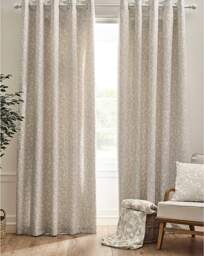 Catherine Lansfield Brooke Curtain Natural - Catherine Lansfield - Size: 117 x 137cm - thumbnail 1