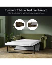 Jay-Be Velvet 2 Seat Sofa Bed Mattress Teal - Jay-Be - thumbnail 5