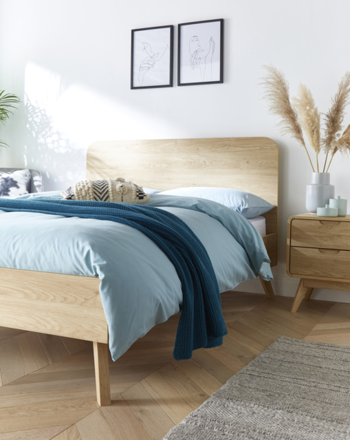 Oslo Bed Frame OAK Effect - Gray & Osbourn - Size: KINGSIZE - image 1