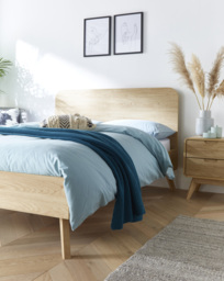 Oslo Bed Frame OAK Effect - Gray & Osbourn - Size: KINGSIZE