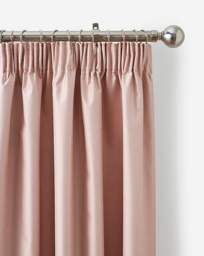 Faux Silk Pencil Pleat Blackout Curtains Blush - JD Williams - Size: 112X182 - thumbnail 1