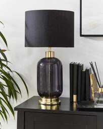 Grace Glass Table Lamp Black - Searchlight - thumbnail 2