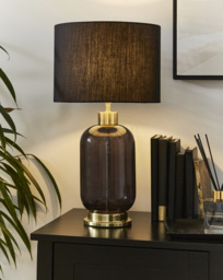Grace Glass Table Lamp Black - Searchlight