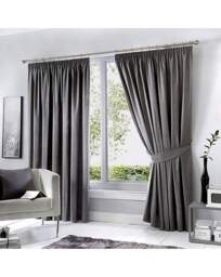 Fusion Dijon Thermal Curtains Charcoal - Fusion - Size: 167 x 137cm - thumbnail 2