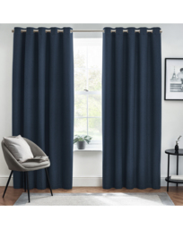 Furn. Dawn Blackout Thermal Curtains Midnight - furn. - Size: 168 x 229cm