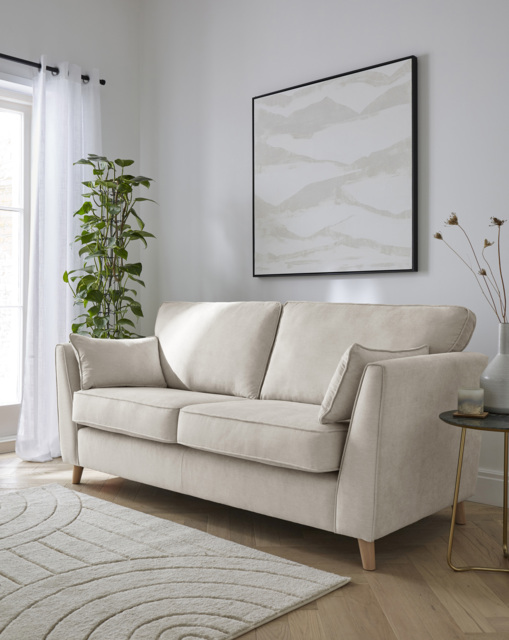 McKenzie Chenille 3 Seater Sofa Stone - JD Williams - image 1