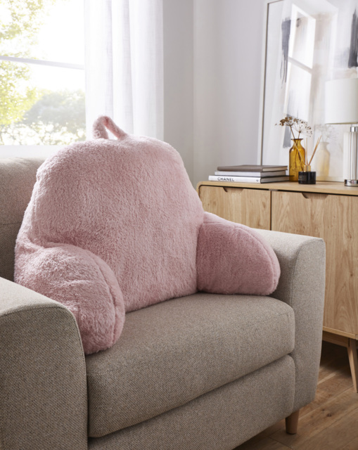 Cuddle Fleece Back Support Cushion Blush - JD Williams - image 1