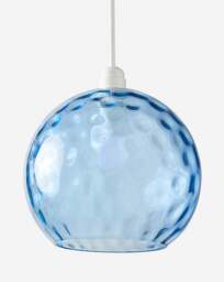 Nora Matt Blue Glass 20cm Pendant Shade Blue - JD Williams - thumbnail 3