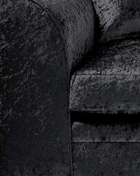 Chicago Crushed Velvet 3 Seater Sofa Black - thumbnail 3
