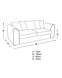 Chicago Crushed Velvet 3 Seater Sofa Black - thumbnail 2