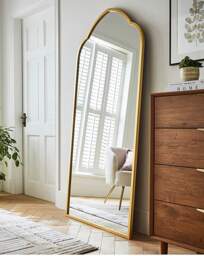Gold Arched Leaner Mirror Gold - JD Williams