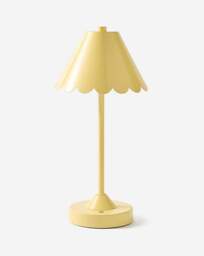 Josie Scallop Edge Rechargable Lamp Yellow - JD Williams - thumbnail 2