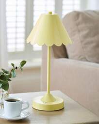 Josie Scallop Edge Rechargable Lamp Yellow - JD Williams - thumbnail 3