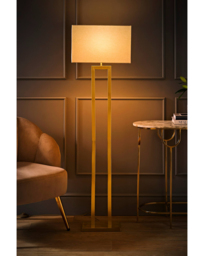 Gloria Gold Double Stem Floor Lamp Gold - ValueLights