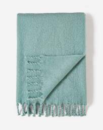 Faux Mohair Fringed Throw - Green Green - JD Williams - Size: 120X150 - thumbnail 2