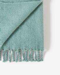 Faux Mohair Fringed Throw - Green Green - JD Williams - Size: 120X150 - thumbnail 3