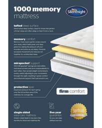 Silentnight 1000 Pocket Memory Mattress - Silentnight - Size: SINGLE - thumbnail 3
