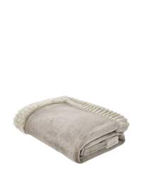 Velvet Faux Fur Cosy Throw Natural - Catherine Lansfield - Size: 150X200 - thumbnail 3