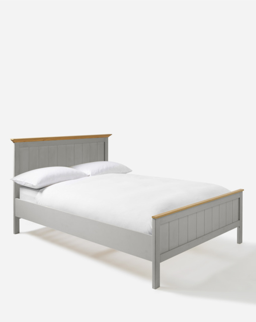 Julipa Ashford Bed with Mattress Grey/Oak - Julipa - Size: DOUBLE - image 1