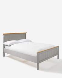Julipa Ashford Bed with Mattress Grey/Oak - Julipa - Size: DOUBLE - thumbnail 2