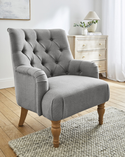 Julipa Mae Fabric Accent Chair Grey - Julipa - image 1