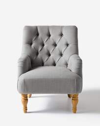 Julipa Mae Fabric Accent Chair Grey - Julipa - thumbnail 3