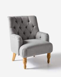 Julipa Mae Fabric Accent Chair Grey - Julipa - thumbnail 2
