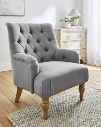 Julipa Mae Fabric Accent Chair Grey - Julipa - thumbnail 1