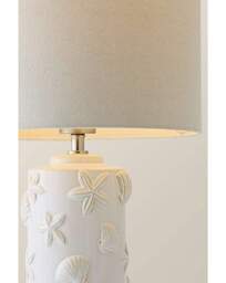 Selene Seashell Table Lamp White - ValueLights - thumbnail 4