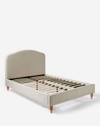 Julipa Everly Stripe Bed Frame Natural - Julipa - Size: KINGSIZE - thumbnail 3