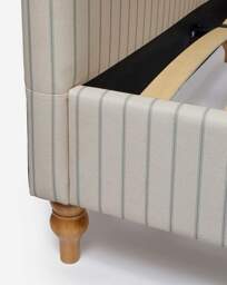 Julipa Everly Stripe Bed Frame Natural - Julipa - Size: KINGSIZE - thumbnail 4