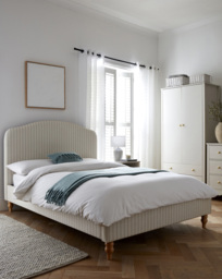 Julipa Everly Stripe Bed Frame Natural - Julipa - Size: KINGSIZE - thumbnail 1
