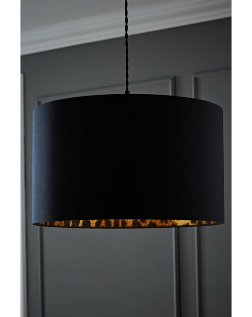Oasis Black Drum Shade 30cm Black - ValueLights - image 1