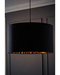 Oasis Black Drum Shade 30cm Black - ValueLights - thumbnail 4