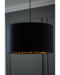 Oasis Black Drum Shade 30cm Black - ValueLights