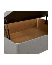 Silentnight Velvet Half Ottoman Base Charcoal - Silentnight - Size: S KING - thumbnail 3