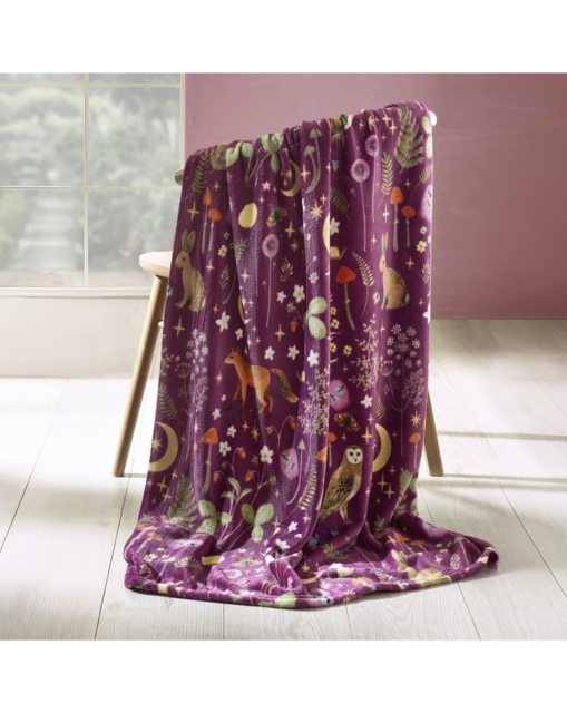 Catherine Lansfield Fleece Throw Plum Plum - Catherine Lansfield - Size: 130X170 - image 1