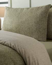 CL Brushed Herringbone Duvet Set GRN Green - Catherine Lansfield - Size: KING - thumbnail 4