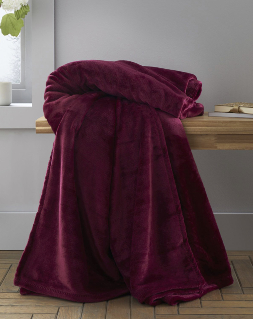 Raschel Velvet Throw RED - Catherine Lansfield - Size: 200X240 - image 1