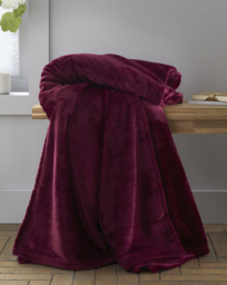 Raschel Velvet Throw RED - Catherine Lansfield - Size: 200X240 - thumbnail 1