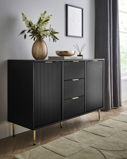 Fernley Large Sideboard Black - Joanna Hope - image 1