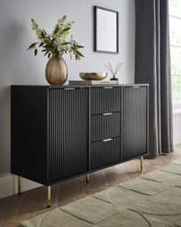Fernley Large Sideboard Black - Joanna Hope