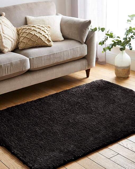 My Lux Washable Shaggy Cosy Rug Charcoal - Origins - Size: 60X100 - image 1