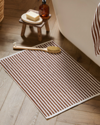Yard Hebden Stripe Cotton Bathmat Pecan - Yard - thumbnail 1