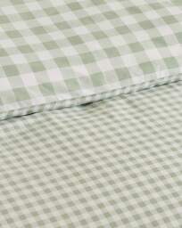 CL Bamford Gingham Check Duvet Set GRN Green - Catherine Lansfield - Size: DOUBLE - thumbnail 3