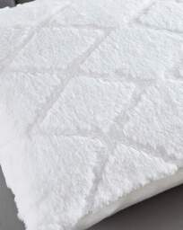 Cosy Diamond Cushion White - Catherine Lansfield - Size: 43X43 - thumbnail 2