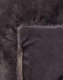 Soft Faux Fur Throw Charcoal - At Home Collection - Size: 120X150 - thumbnail 3